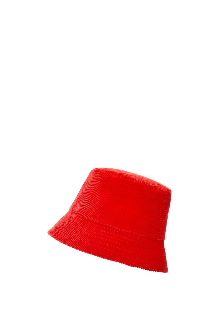Patch bucket hat in corduroy