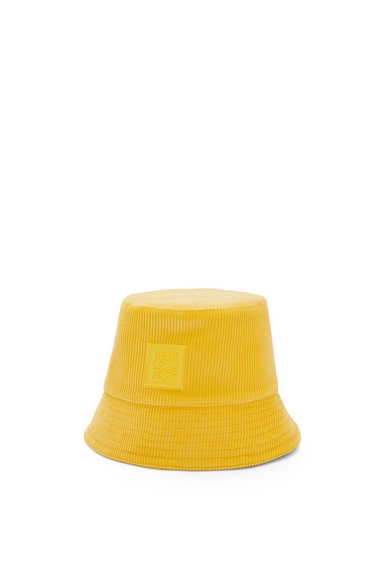 Patch bucket hat in corduroy