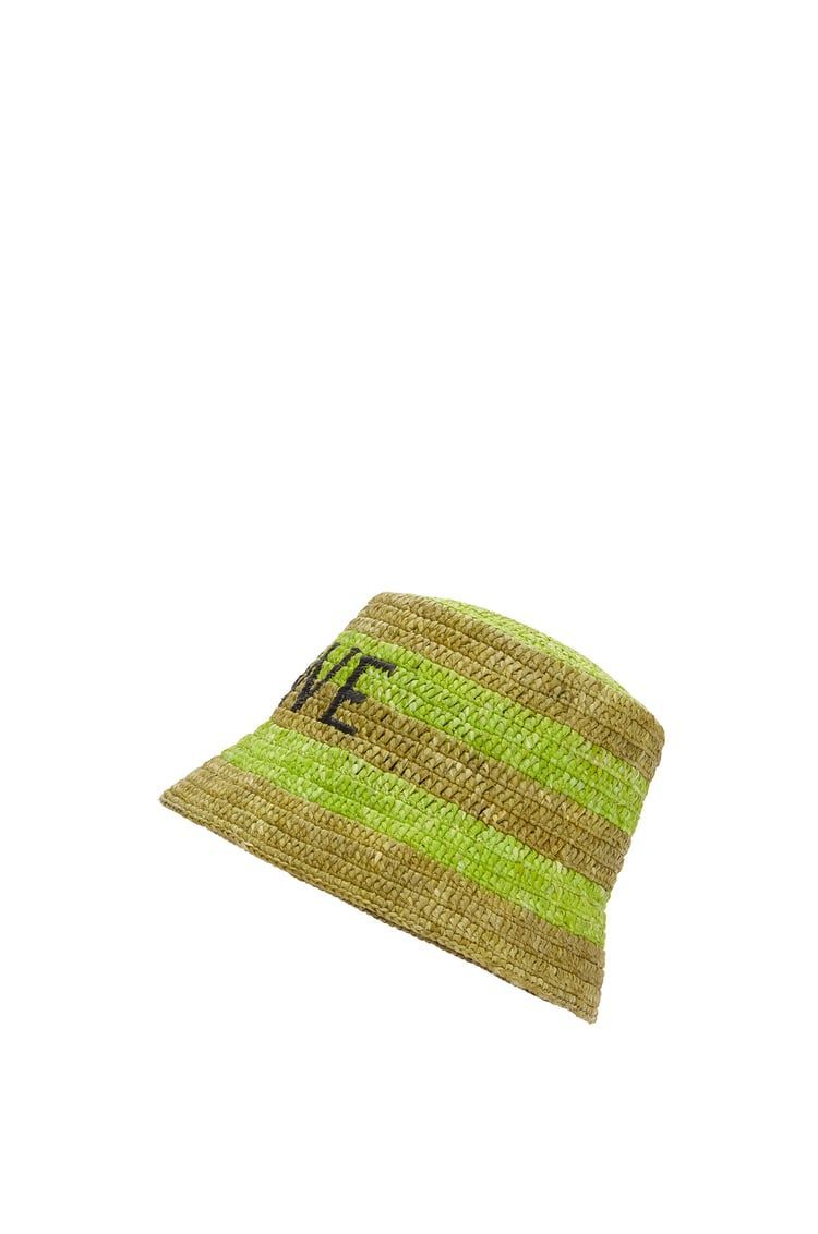 Bucket hat in raffia