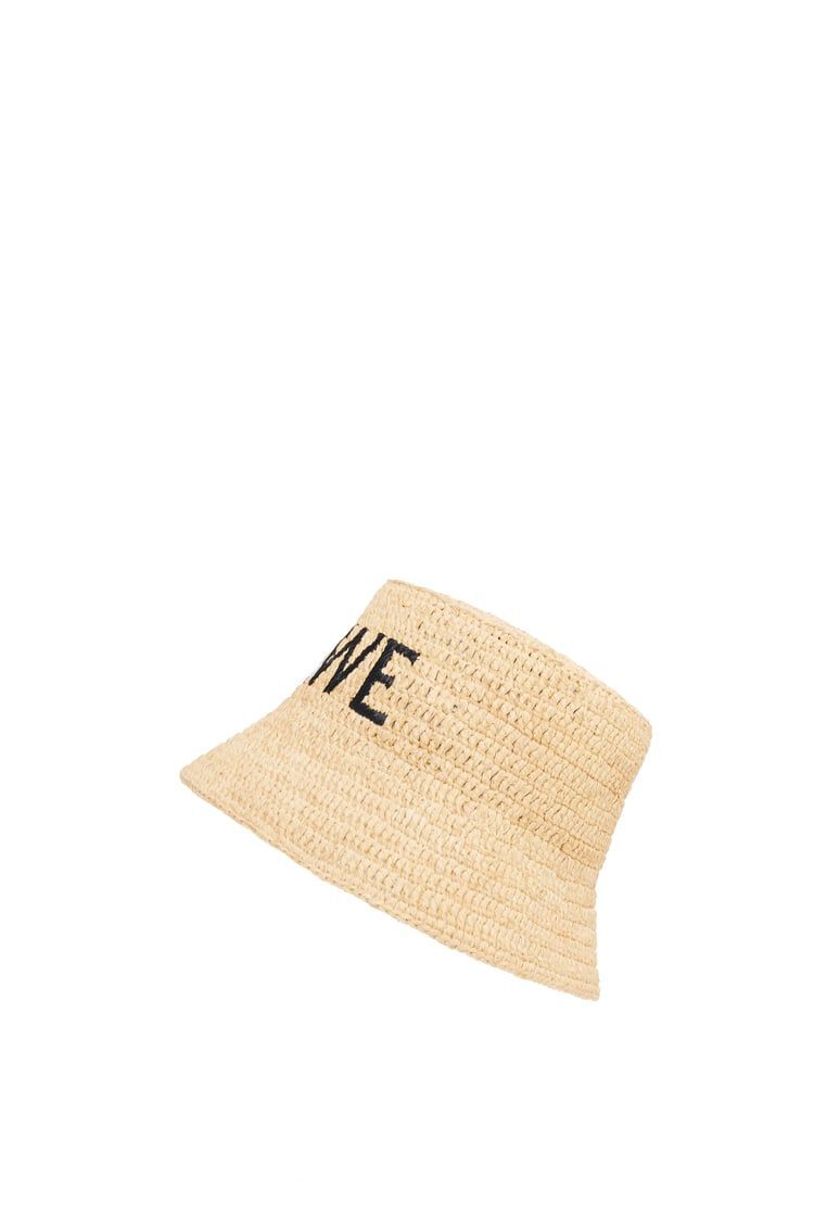 Bucket hat in raffia