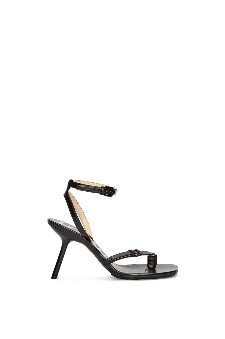 Petal stiletto sandal in lambskin
