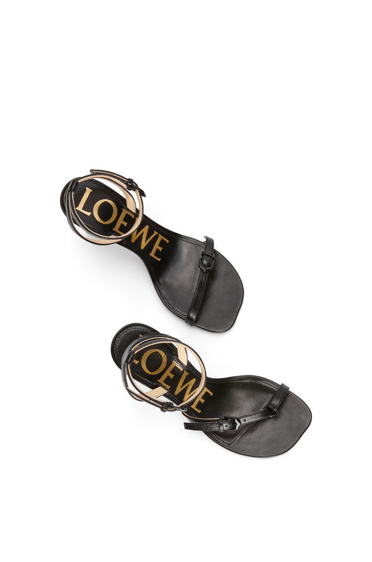 Petal stiletto sandal in lambskin