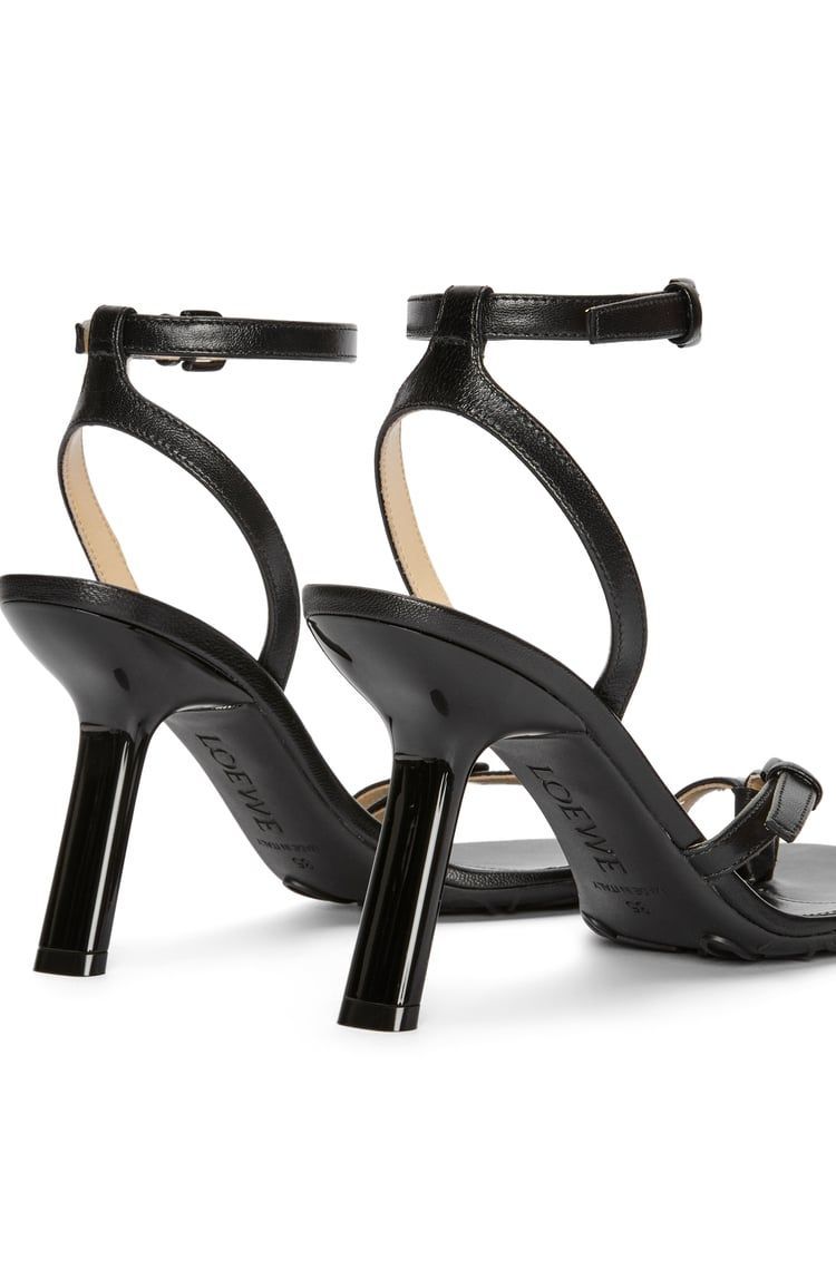 Petal stiletto sandal in lambskin