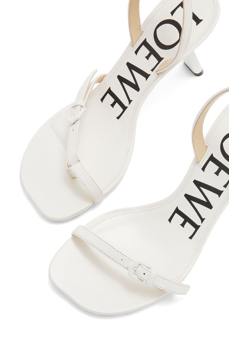 Petal stiletto sandal in lambskin