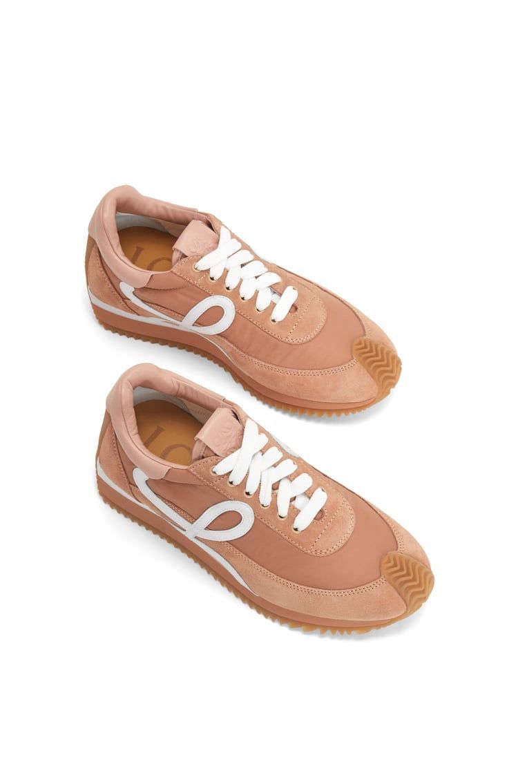Flow runner in nylon and suede