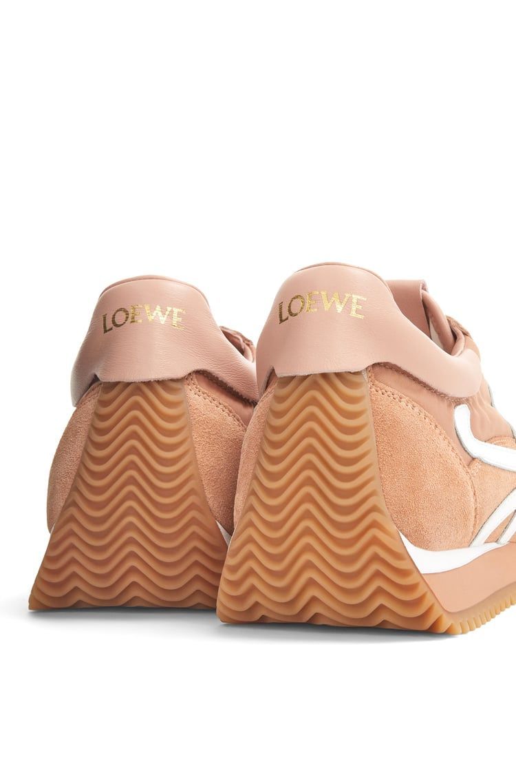 Flow runner in nylon and suede