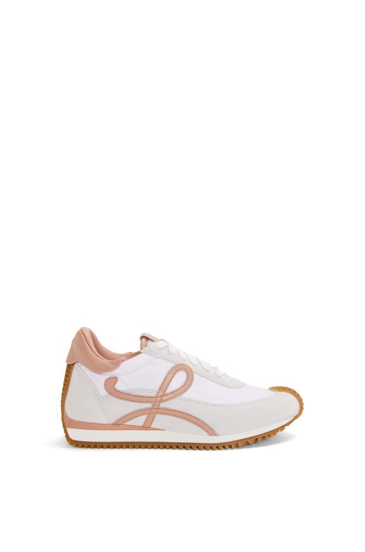 Flow runner in nylon and suede