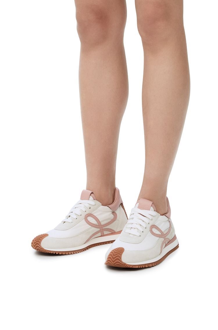 Flow runner in nylon and suede