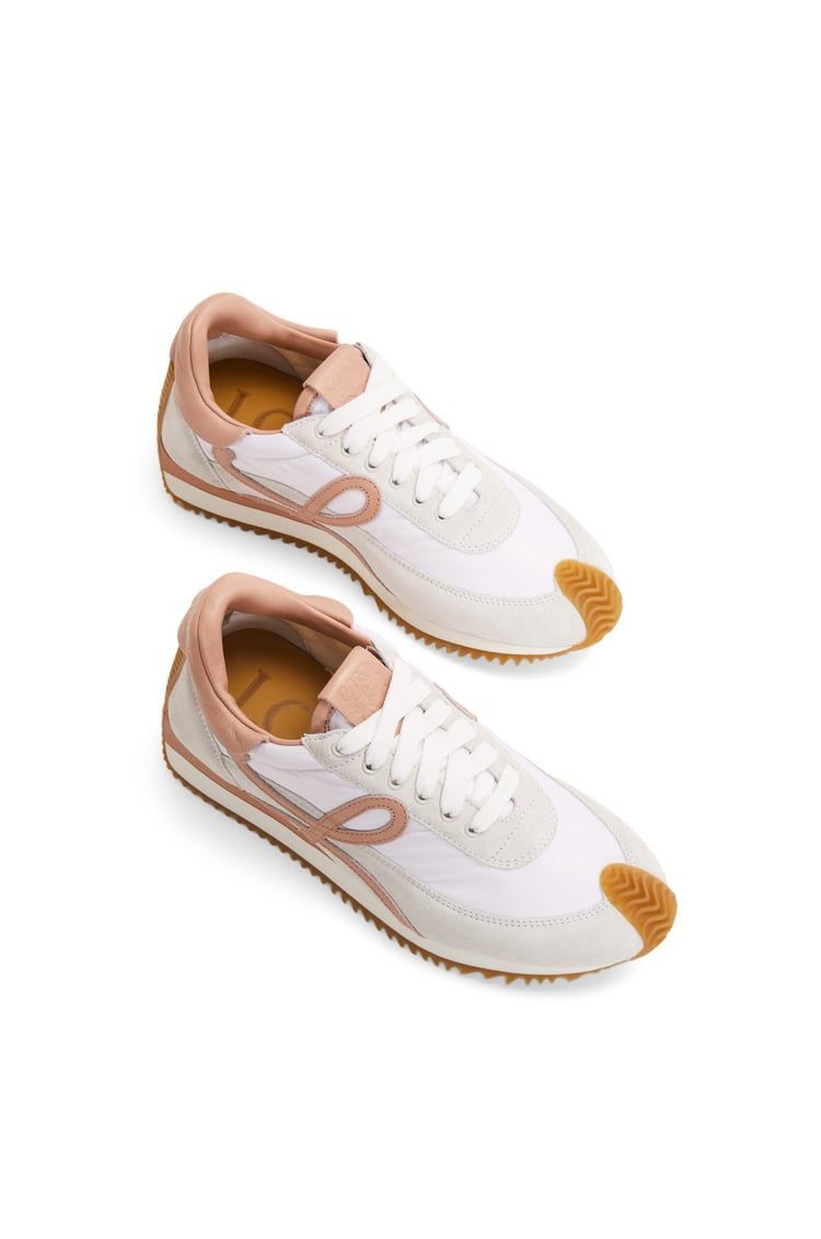 Flow runner in nylon and suede