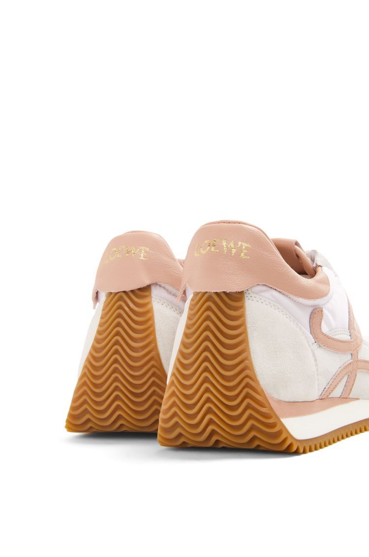Flow runner in nylon and suede