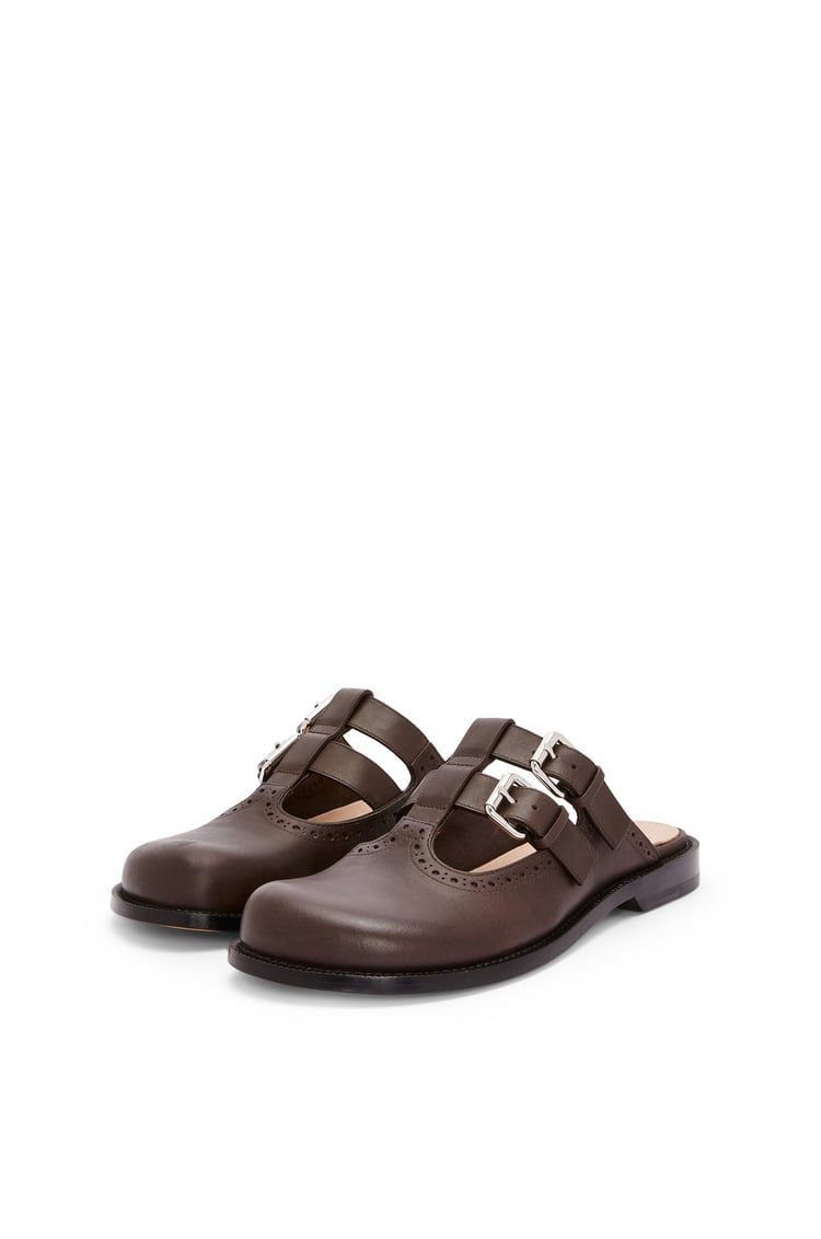 Campo Mary Jane mule in waxed calfskin