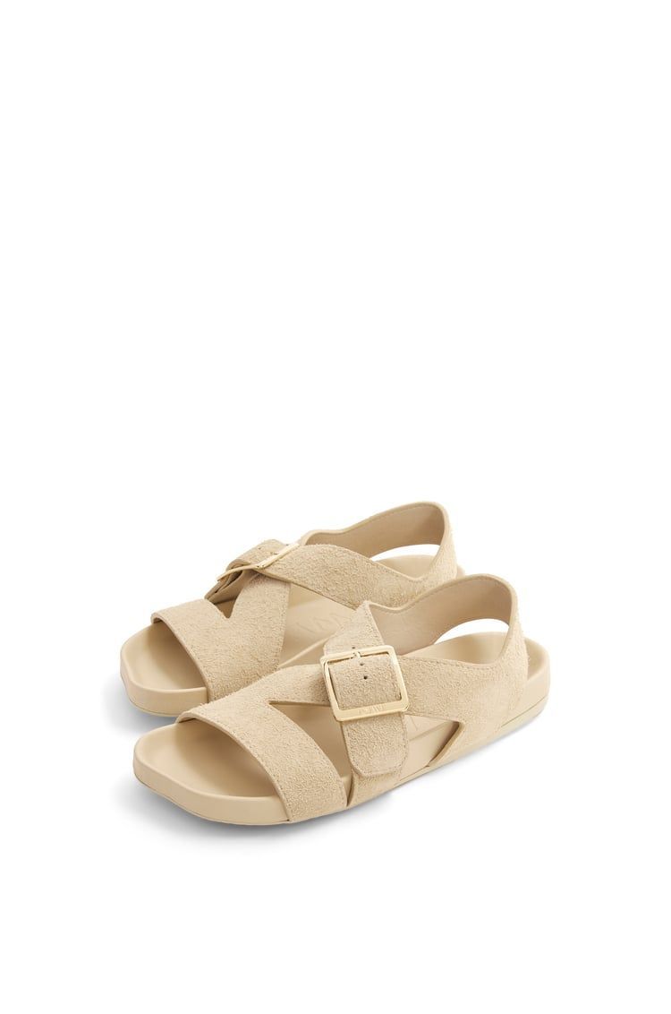 Ease sandal in brushed calfskin
