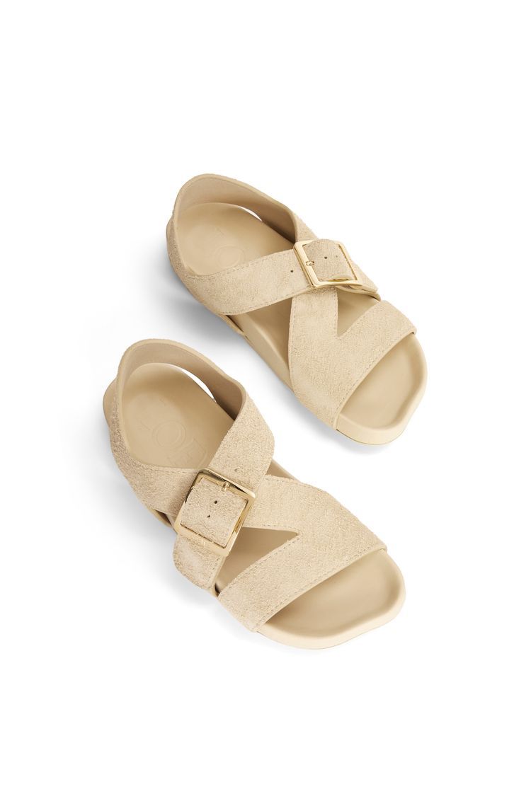 Ease sandal in brushed calfskin