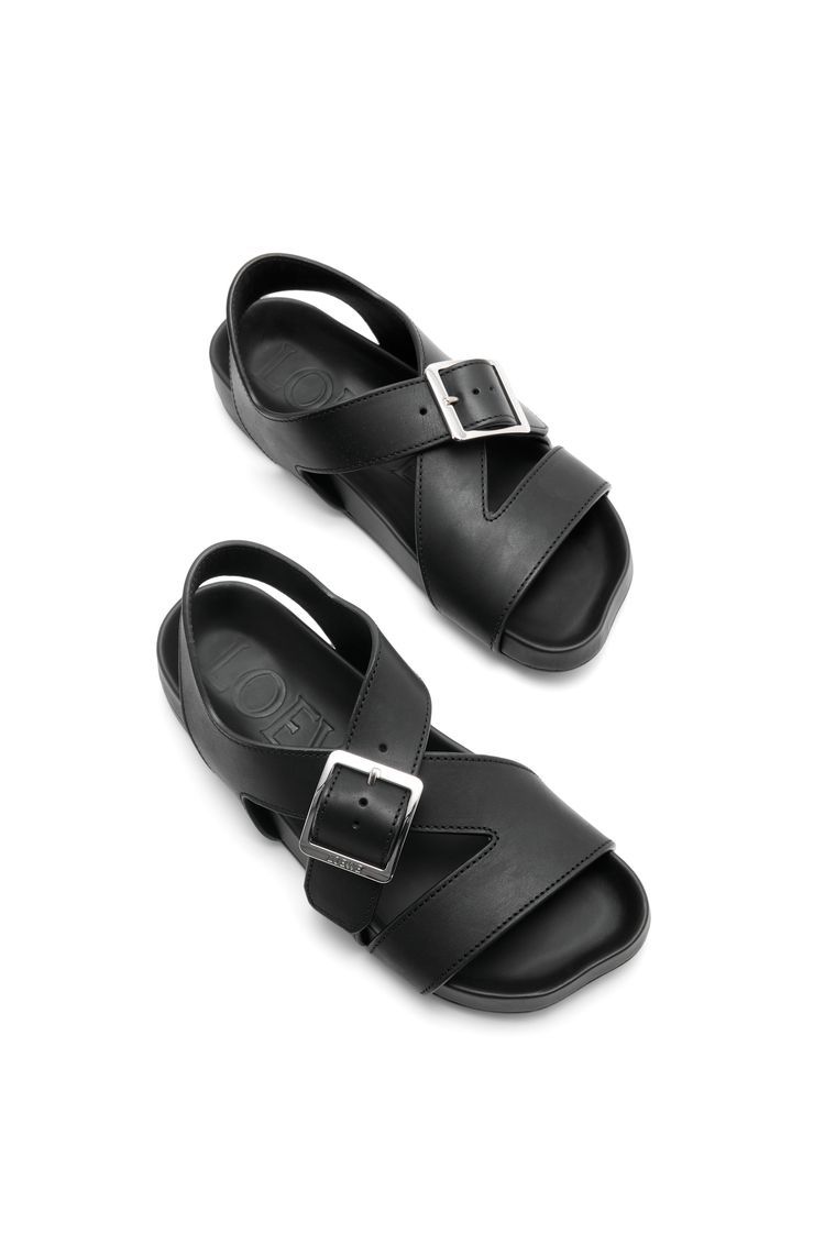 Ease Buckle sandal in vegetal calfskin