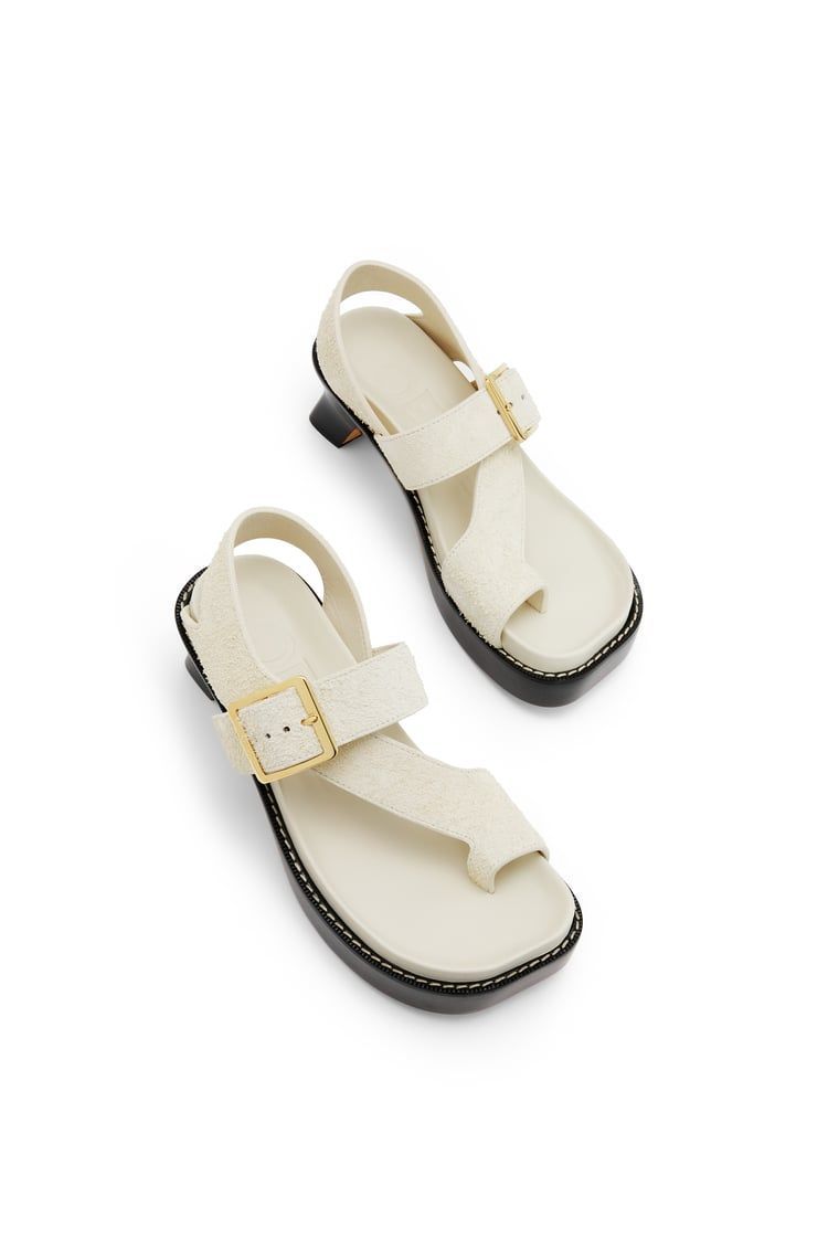Ease heel sandal in brushed suede