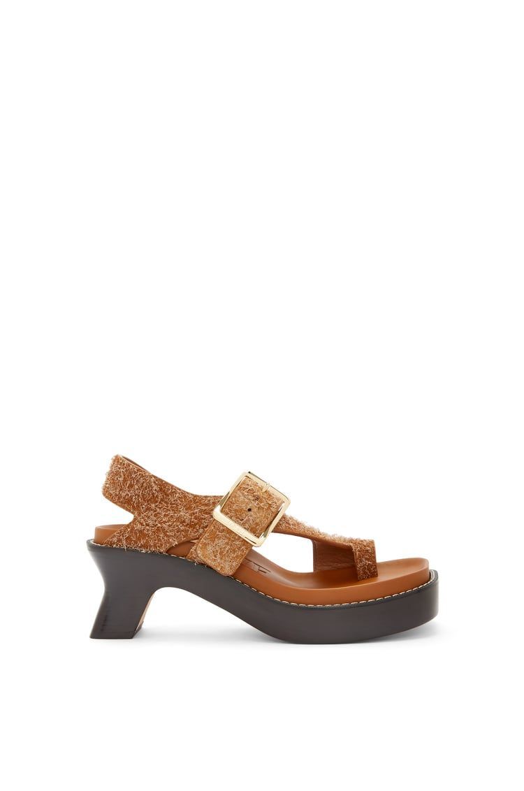 Ease heel sandal in brushed suede