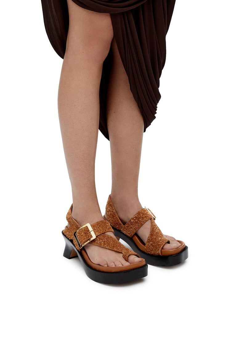 Ease heel sandal in brushed suede