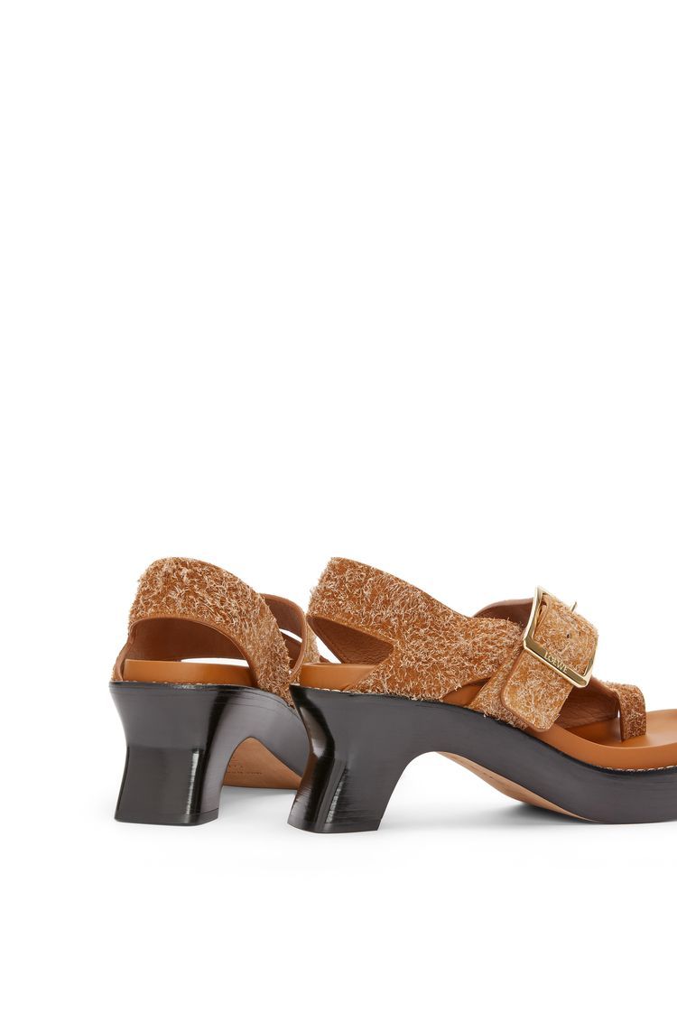 Ease heel sandal in brushed suede