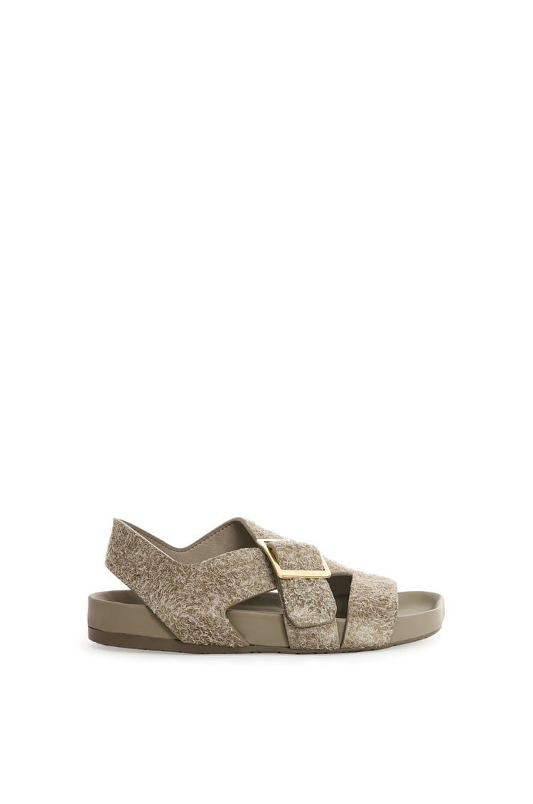 Ease Buckle sandal in brushed suede