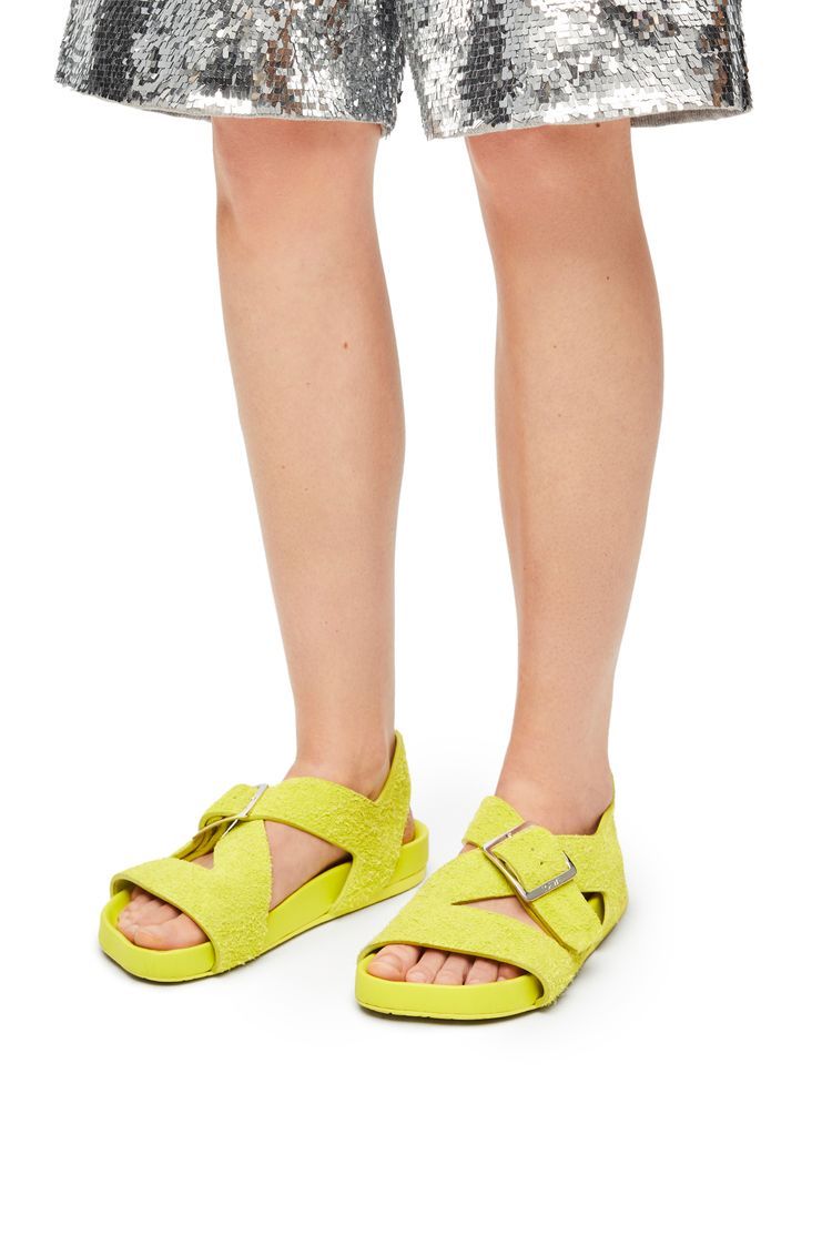 Ease Buckle sandal in brushed suede
