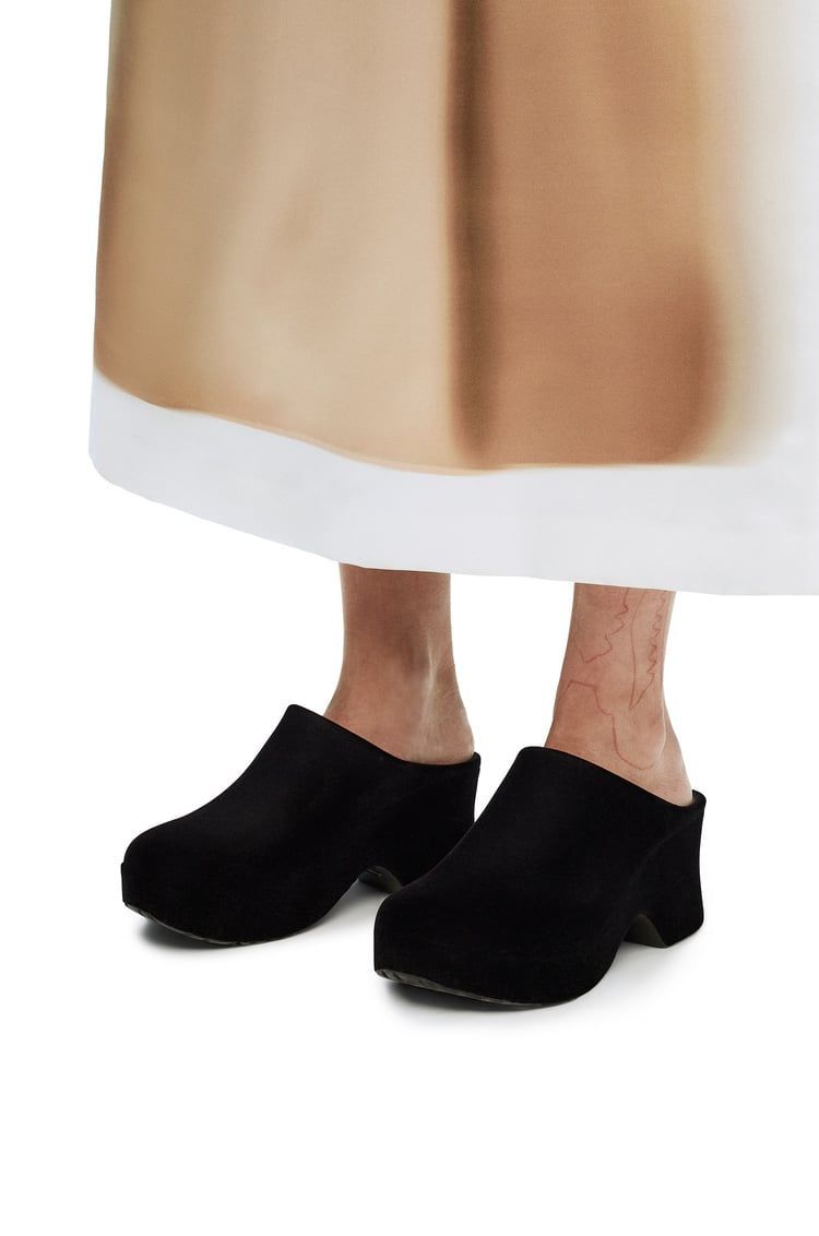 Terra Foam clog in flocked rubber