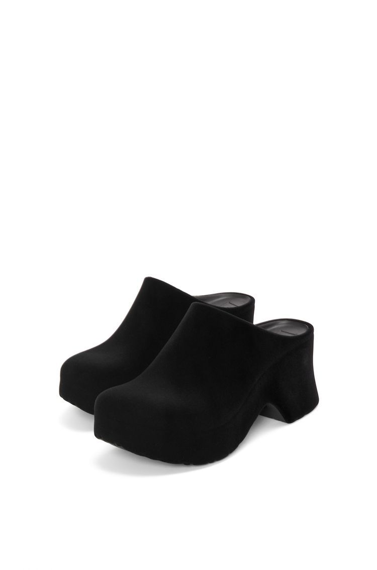 Terra Foam clog in flocked rubber