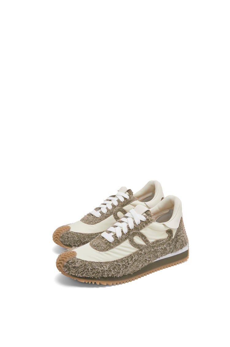 Flow Runner in nylon and brushed suede