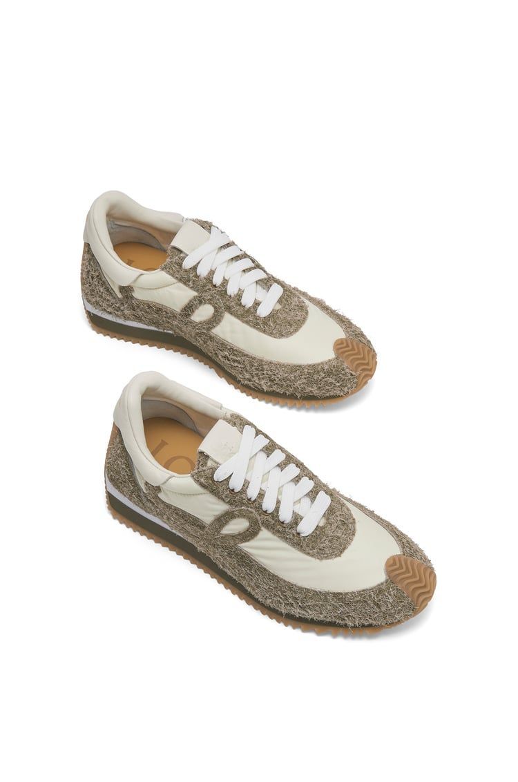 Flow Runner in nylon and brushed suede