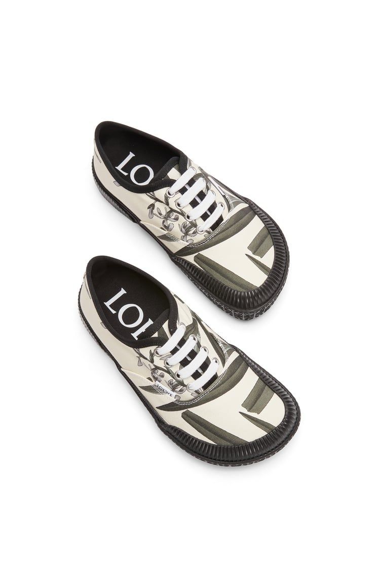 Terra Vulca lace-up sneaker in printed canvas