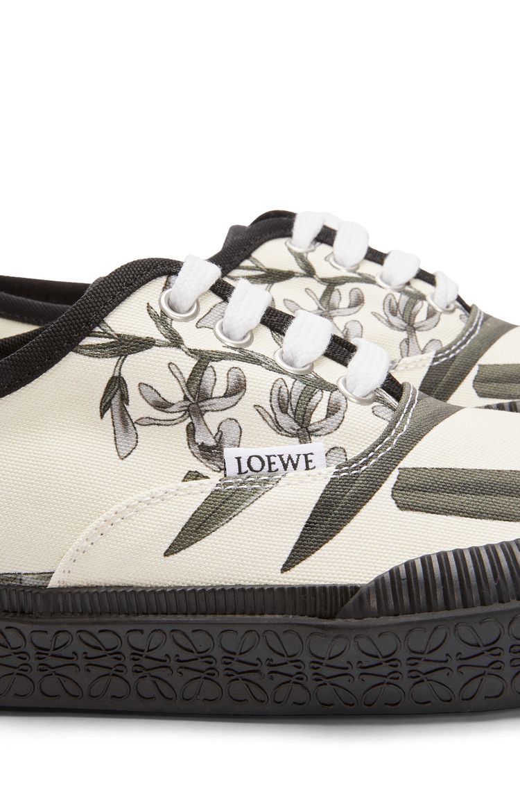 Terra Vulca lace-up sneaker in printed canvas