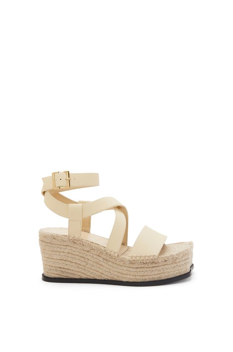 Petal espadrille sandal in calfskin