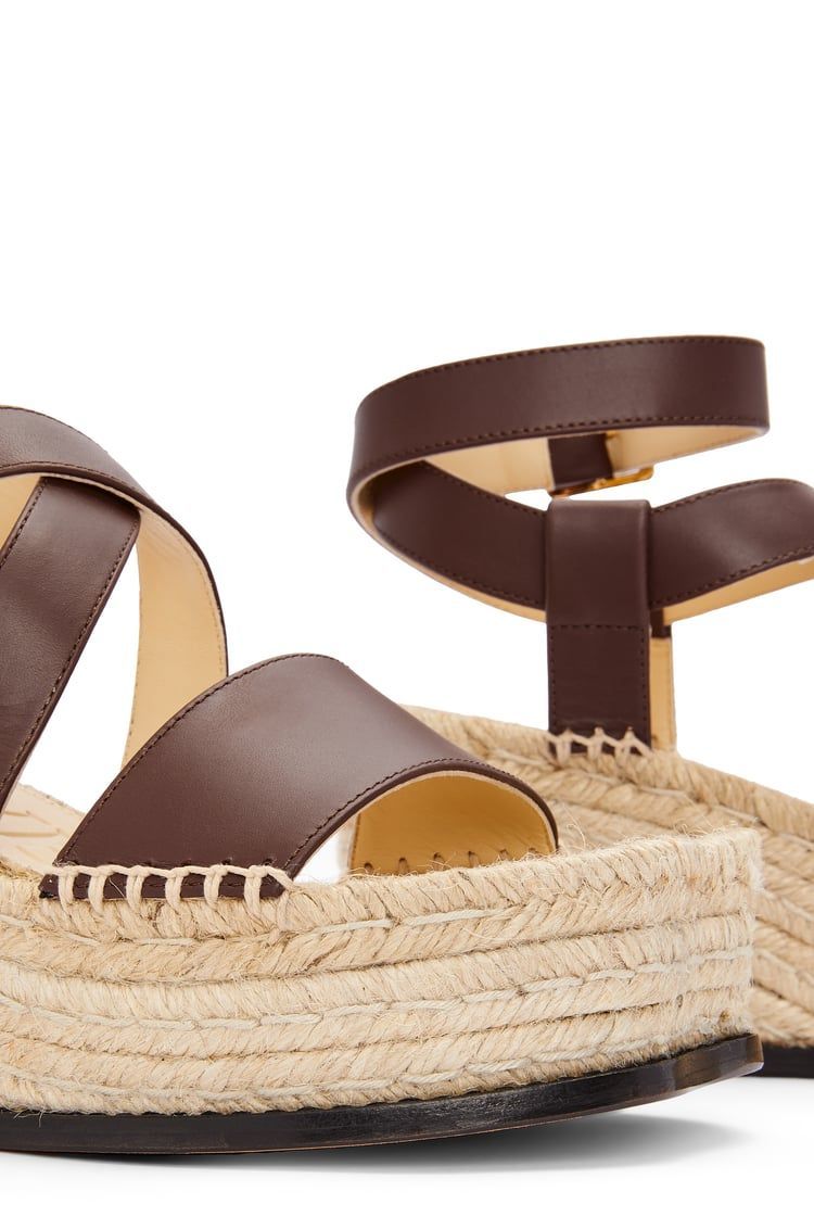 Petal espadrille sandal in calfskin