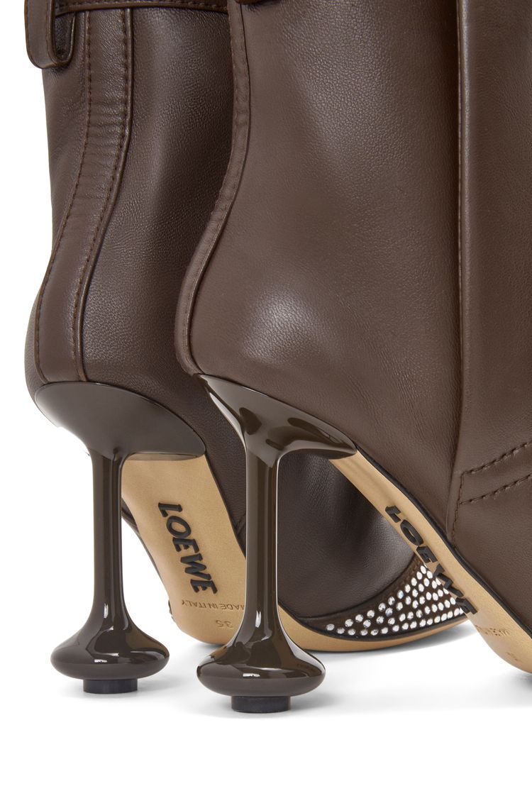 Toy boot in leather and crystal