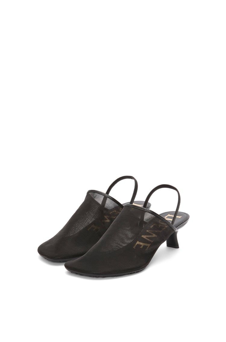 Petal slingback heel sandal in mesh