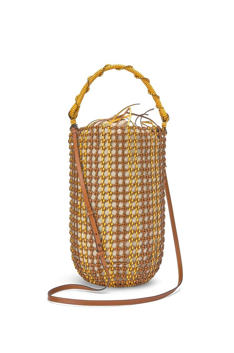 Bucket Mesh bag in calfskin