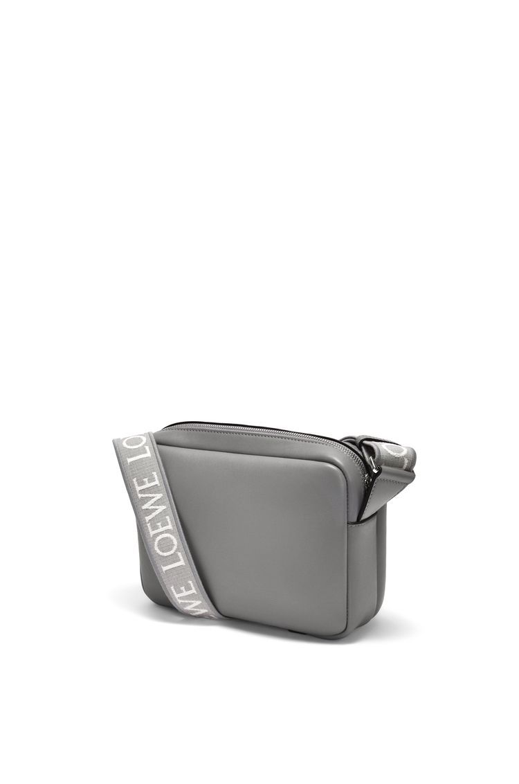 XS Military messenger bag in supple smooth calfskin and jacquard