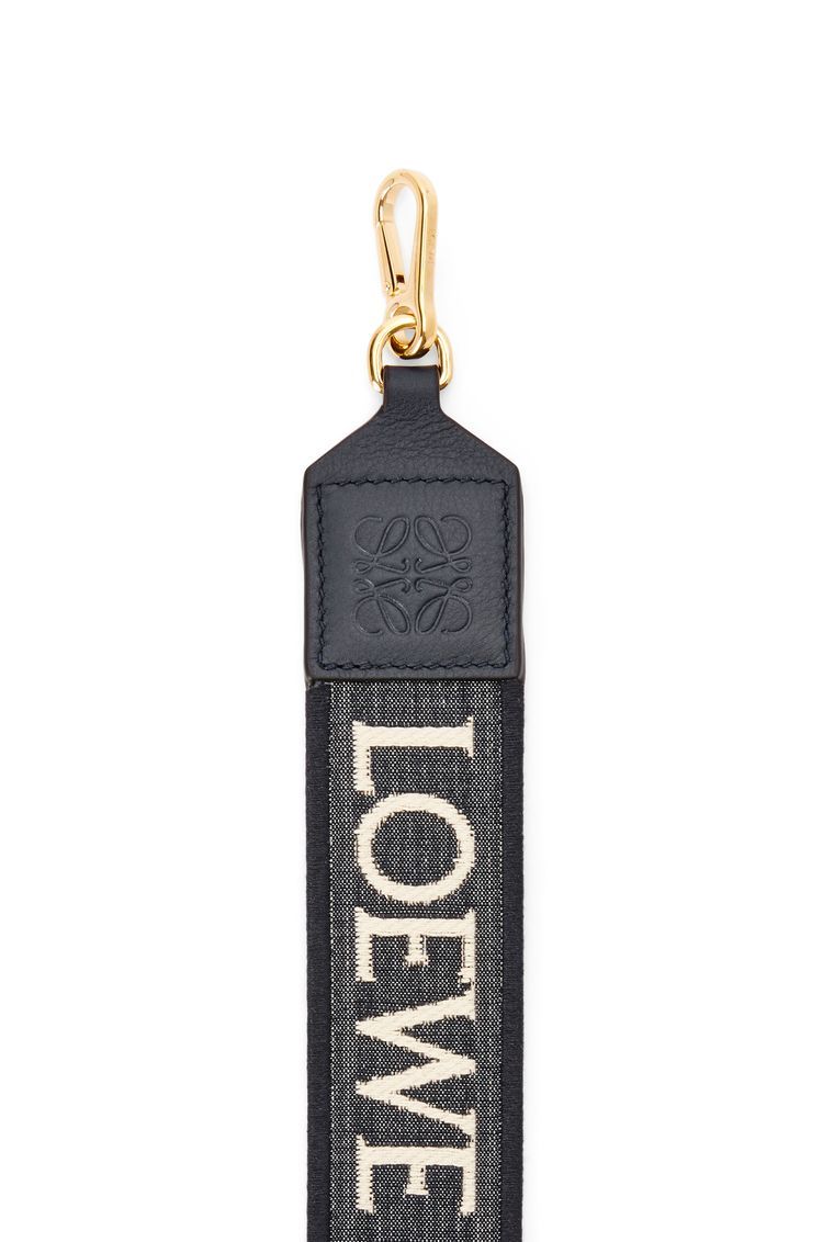 Anagram strap in jacquard and calfskin