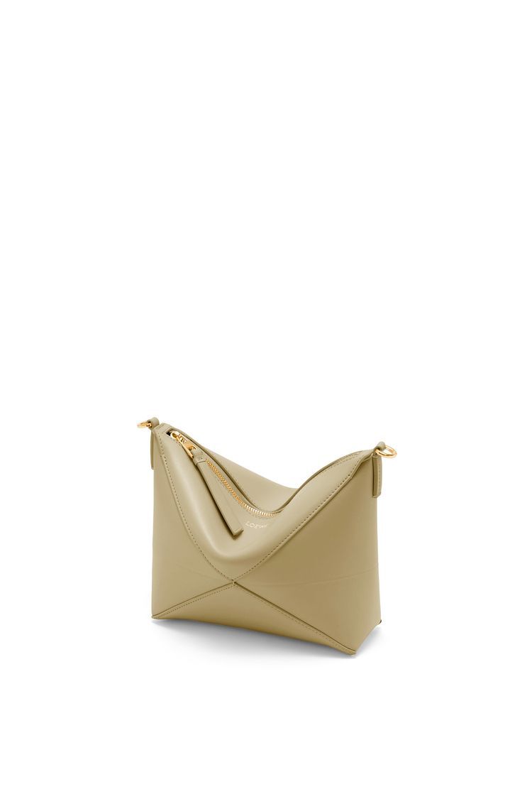 Puzzle Fold pouch in shiny nappa calfskin