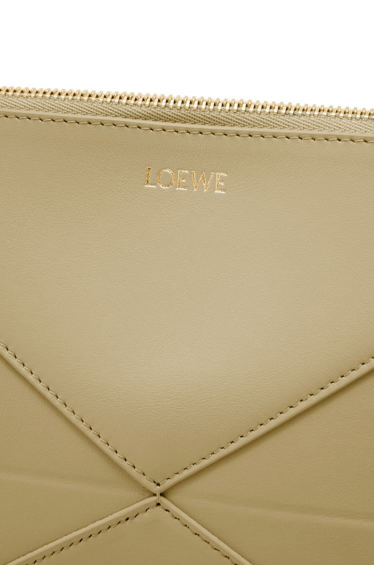 Puzzle Fold pouch in shiny nappa calfskin