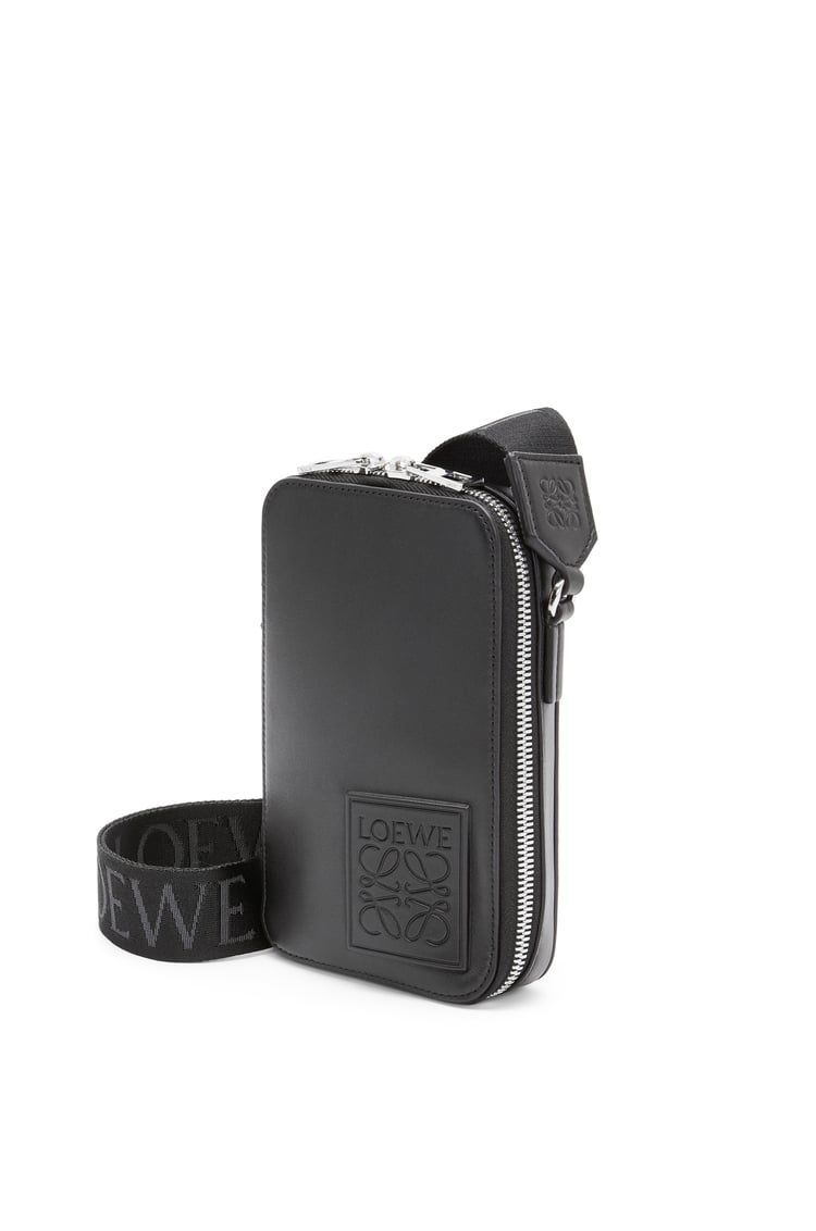 Vertical Crossbody Pocket in satin calfskin