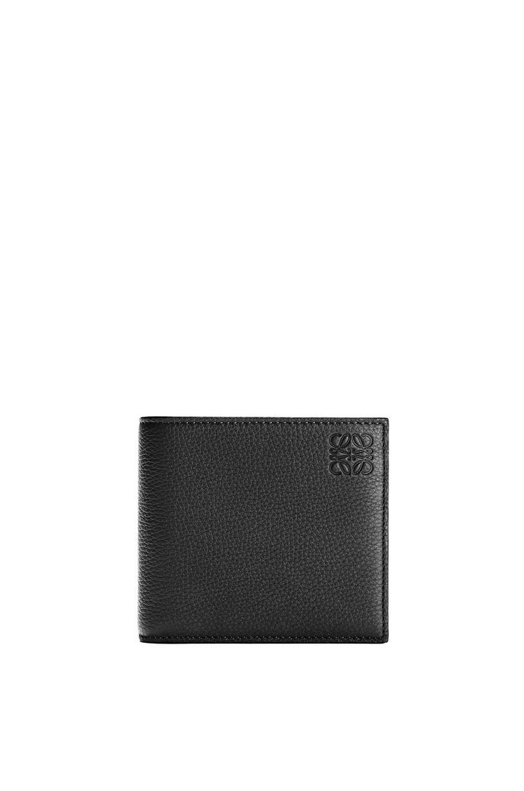 Bifold coin wallet in soft grained calfskin