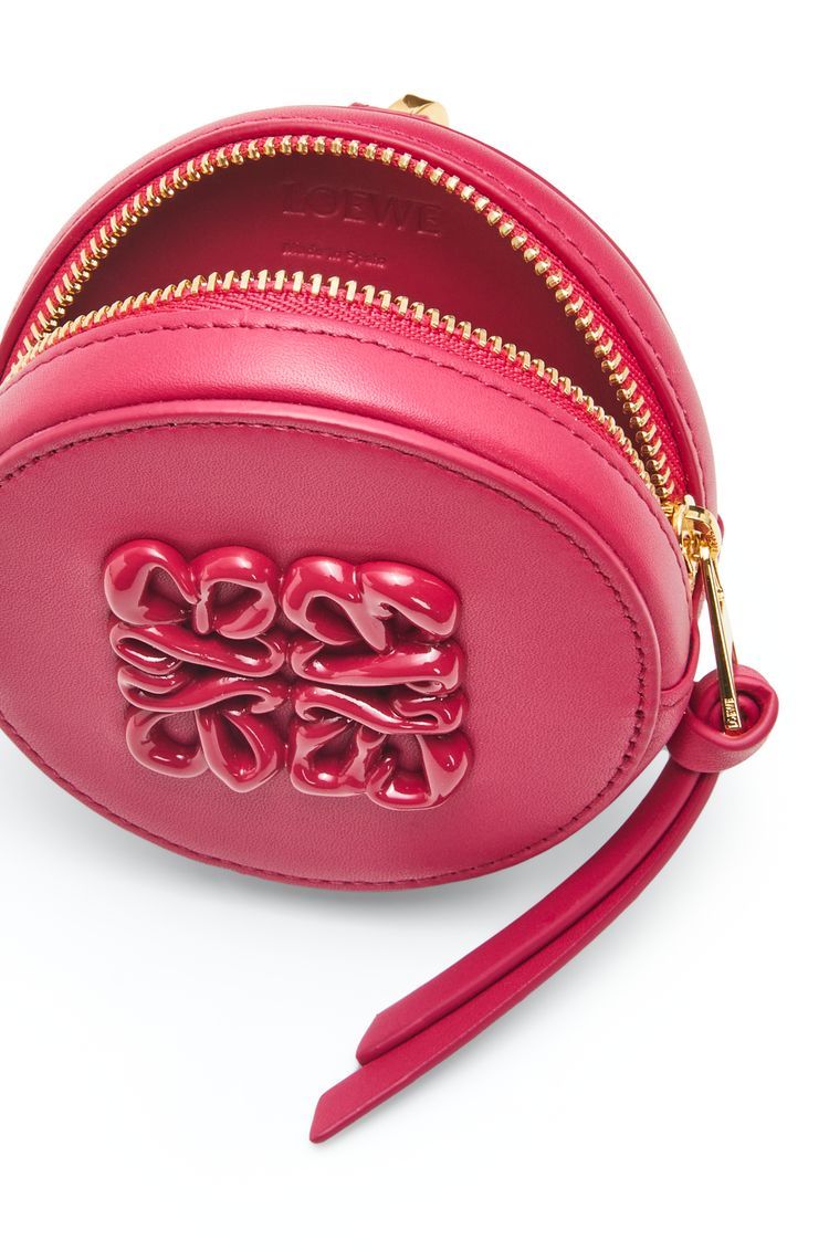 Inflated Anagram cookie charm in silk calfskin
