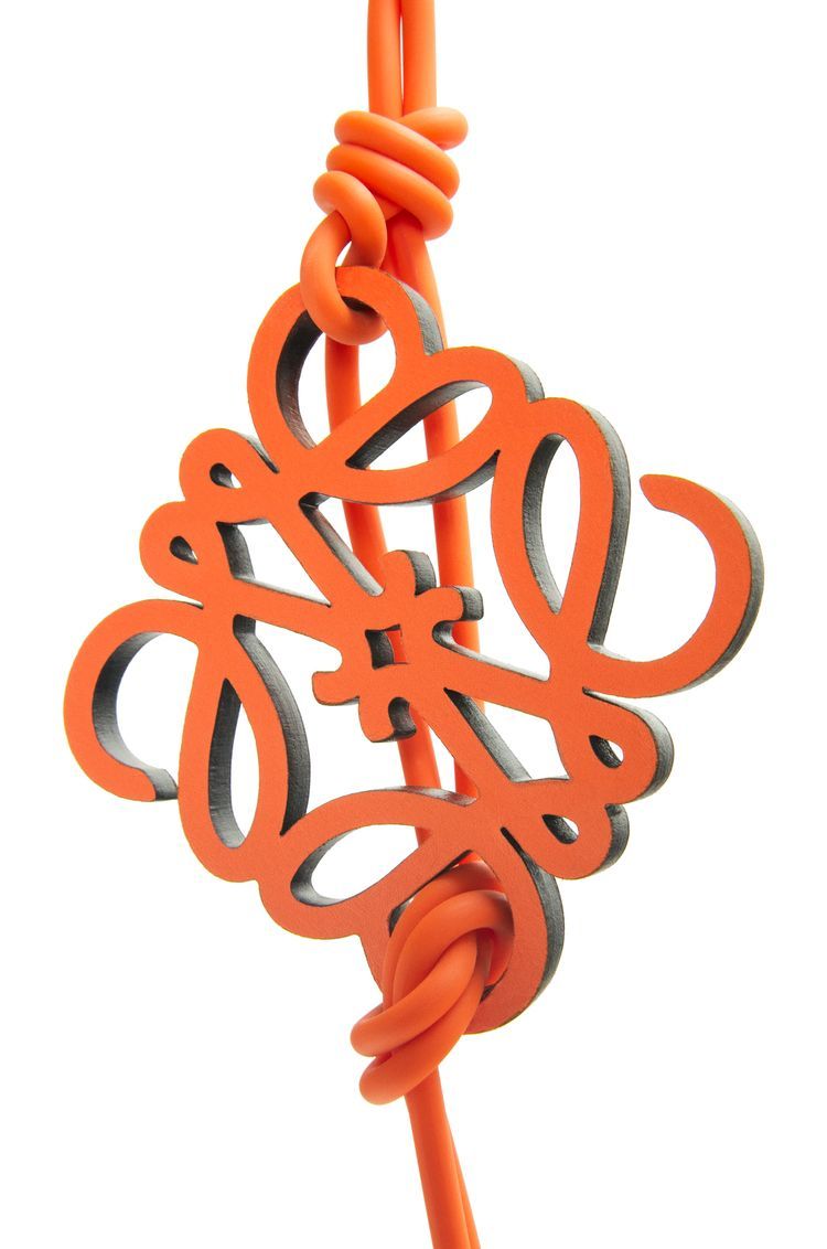 Anagram charm in classic calfskin