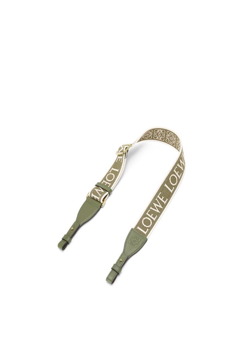 Anagram loop strap in jacquard and calfskin