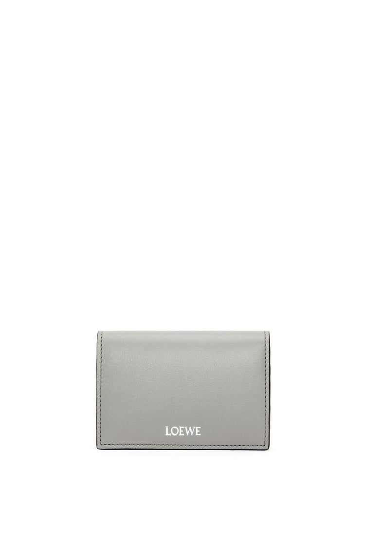 Slim bifold cardholder in shiny nappa calfskin