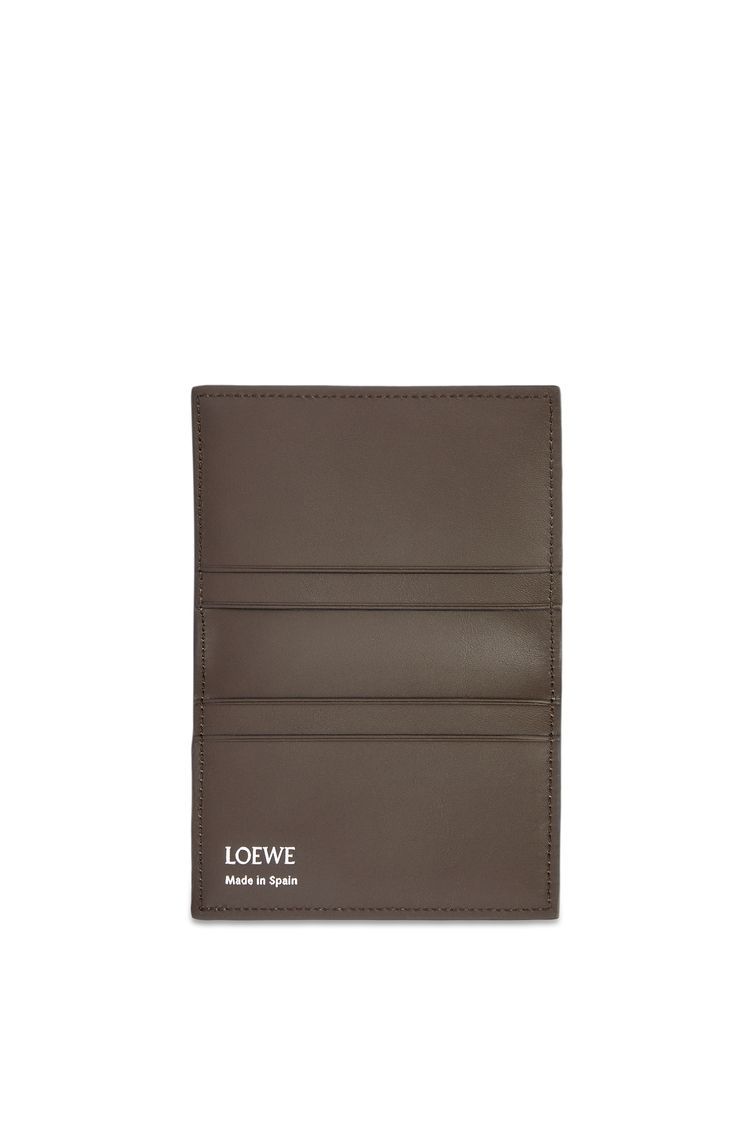 Slim bifold cardholder in shiny nappa calfskin