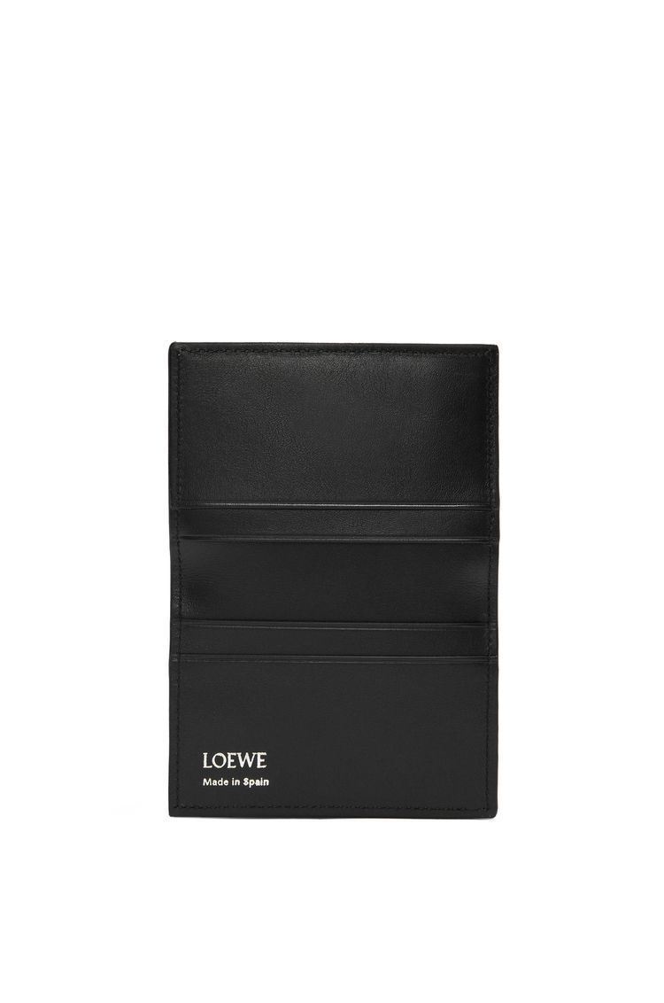 Slim bifold cardholder in shiny nappa calfskin