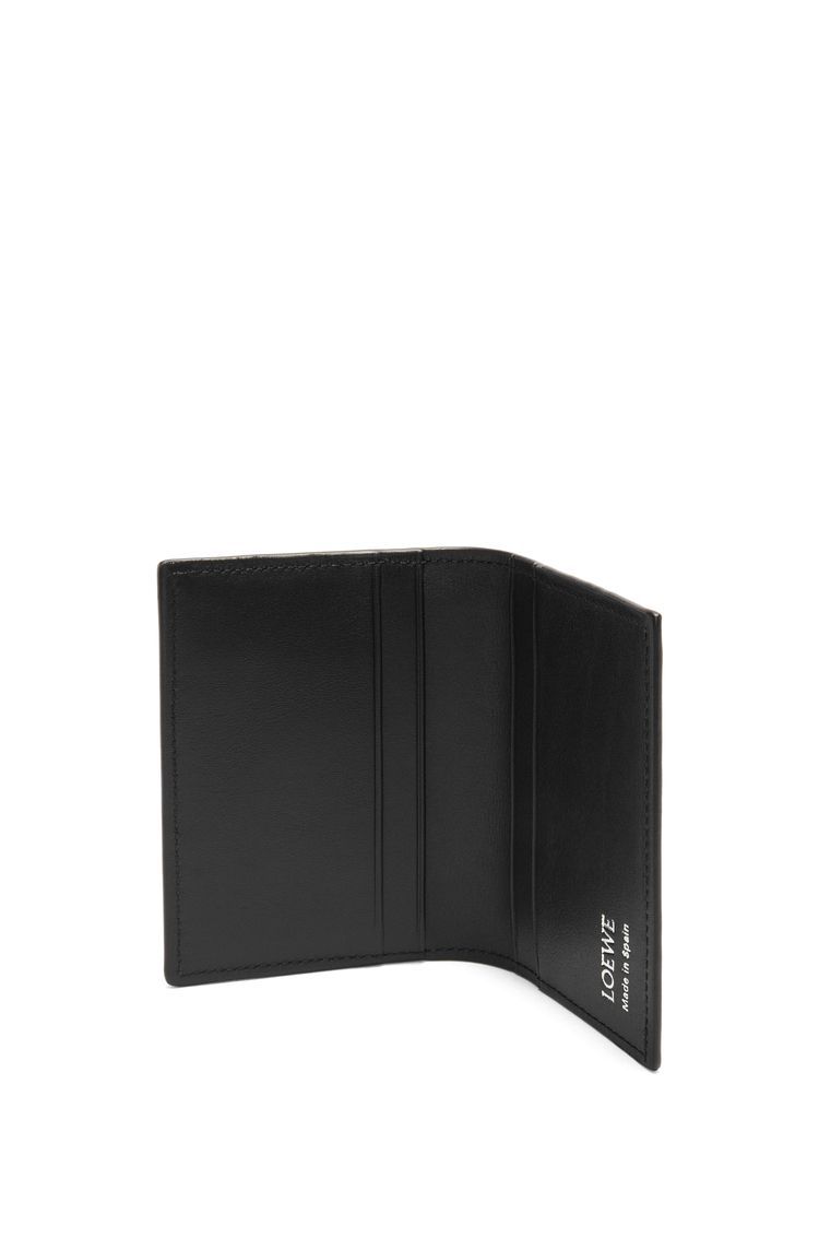 Slim bifold cardholder in shiny nappa calfskin