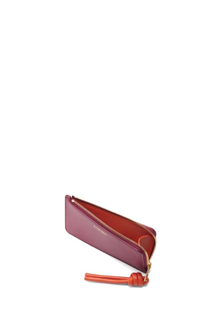 Knot coin cardholder in shiny nappa calfskin