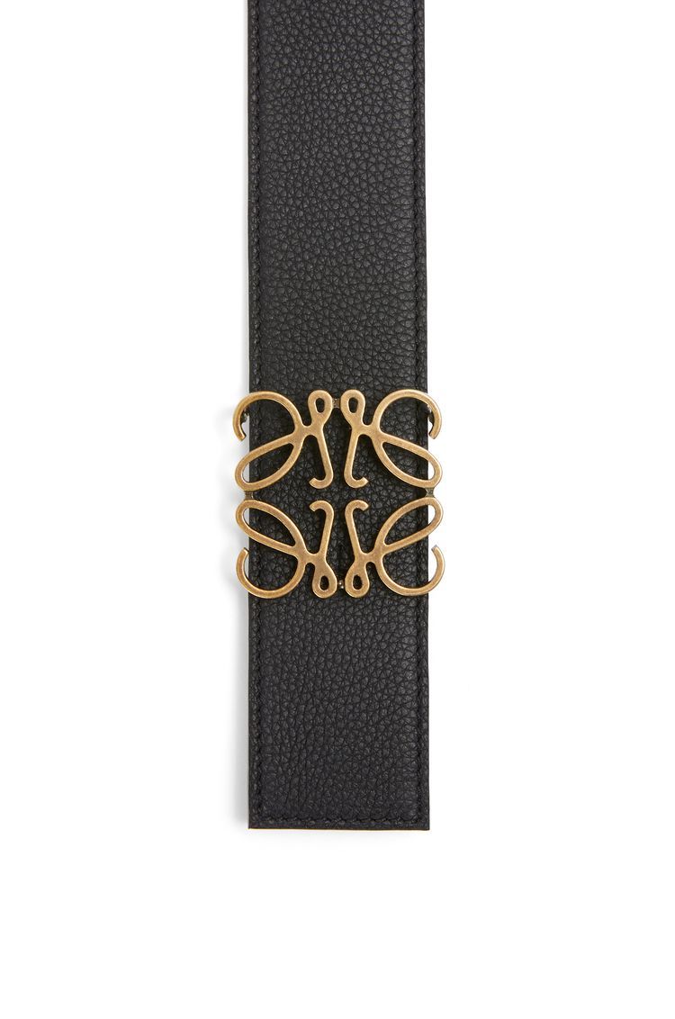 Reversible Anagram belt in soft grained calfskin and smooth calfskin